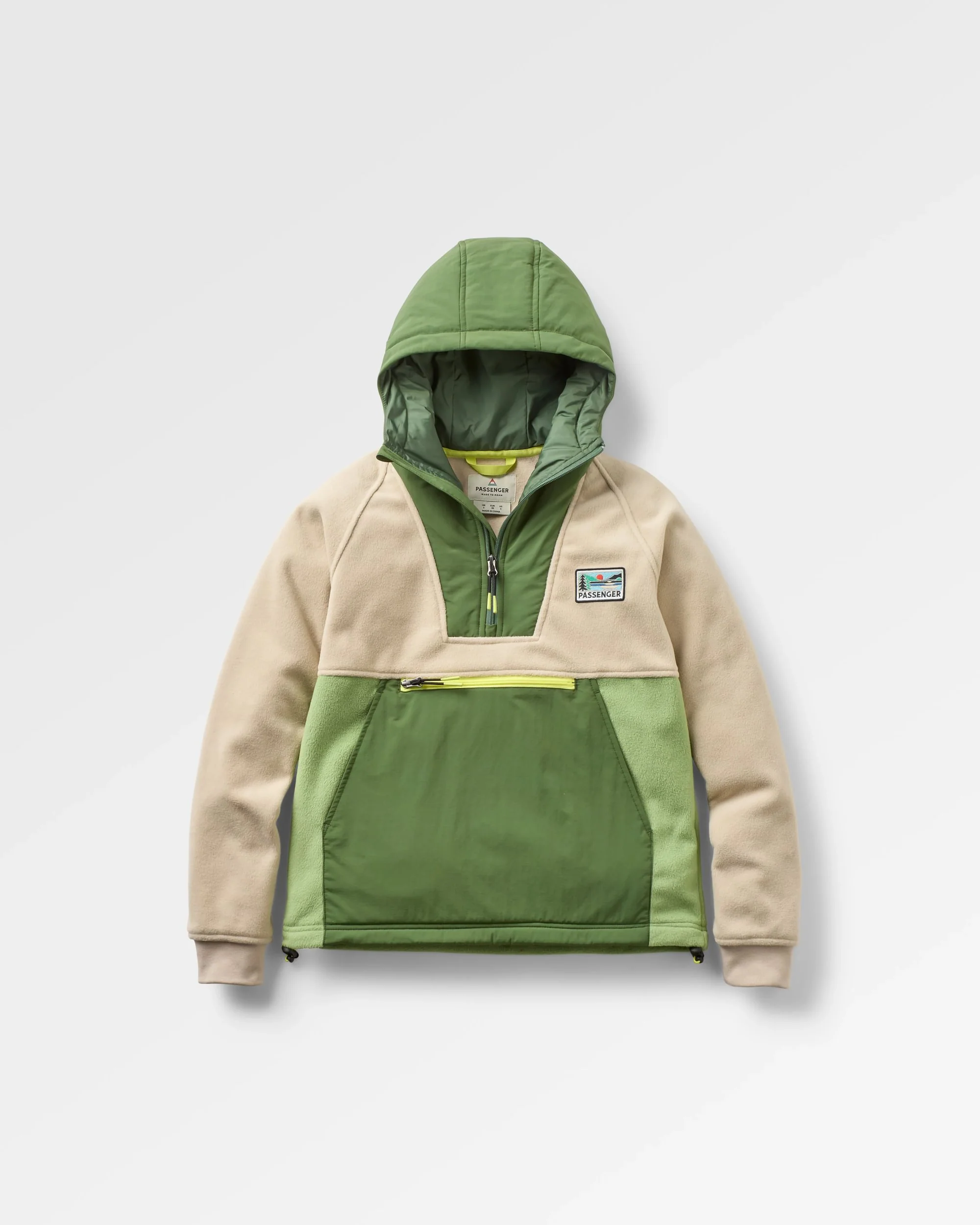 Alexander Hooded Polar Fleece - Feather/Wild Green