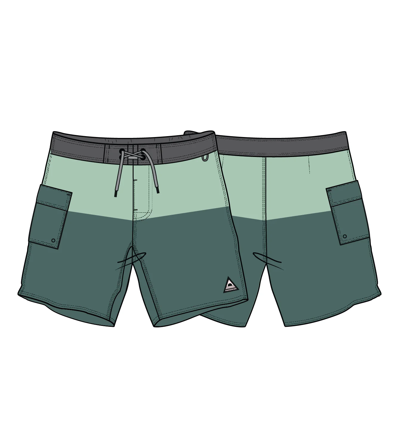 Cutback NetPlus® Boardshort - Spearmint/Deep Ocean - Image 13