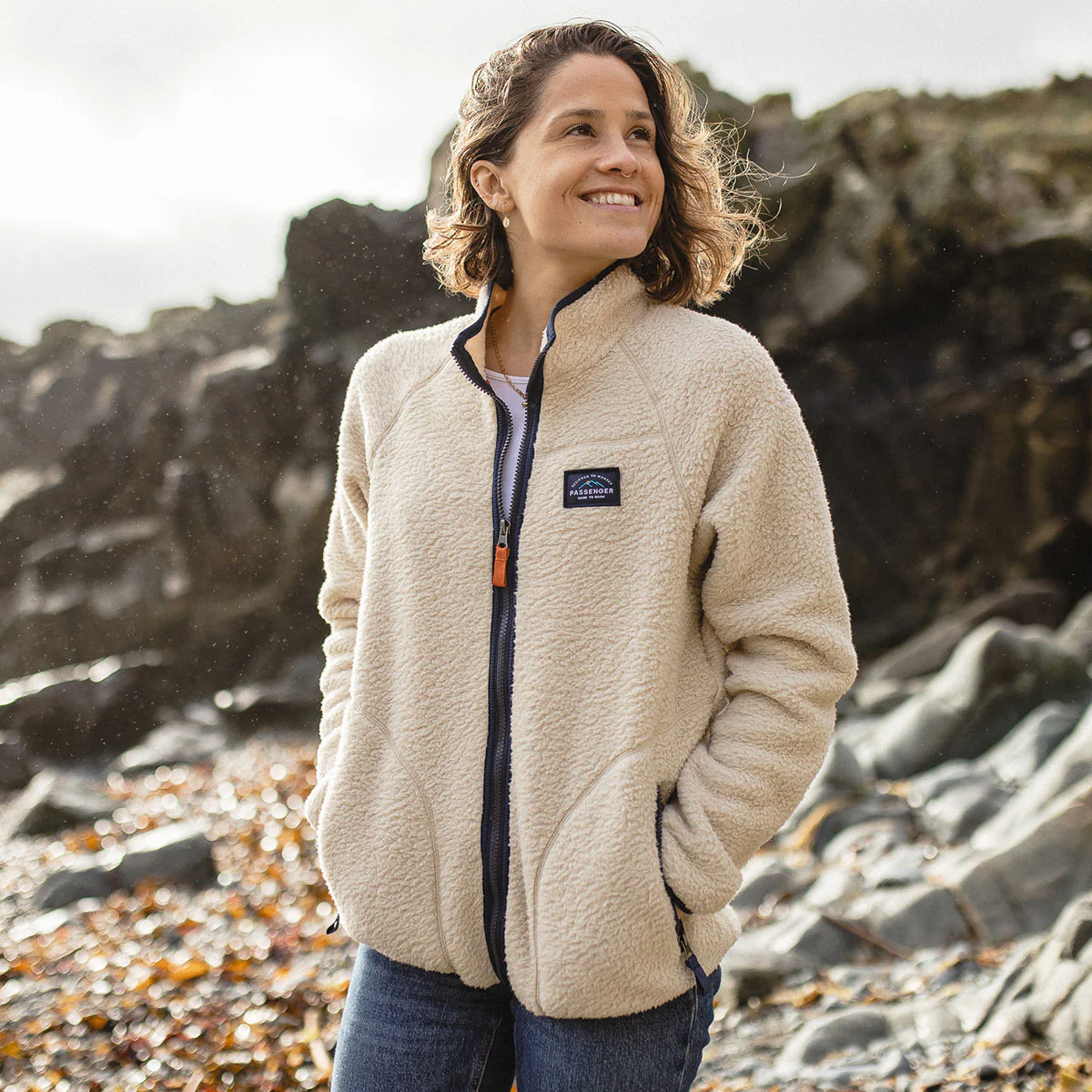 Fairbanks Full Zip Sherpa Fleece - Oatmeal - Image 9